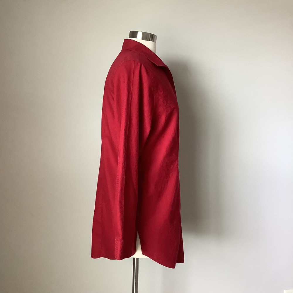 Chico's Womens Tunic Shirt Size 1 No-Iron Sateen Winged Collar‎ US Size 8/10 - Picture 11 of 16